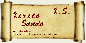 Kirilo Sando vizit kartica